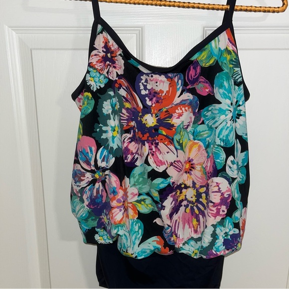 Vintage bathing suit Maxine of Hollywood Floral Swimsuit retro beach 12 - Picture 3 of 5